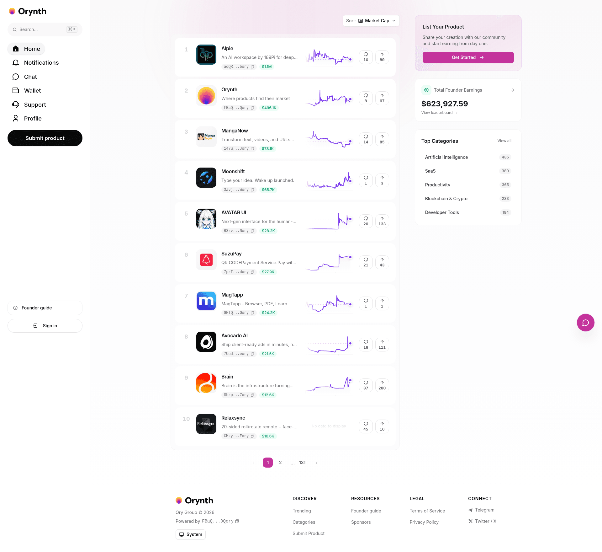Orynth screenshot